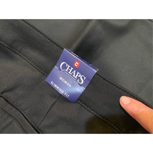 Chaps NWT Perfectly Polished Super Stretch Icon Polo Black Pants, Sz 20W, MP $65 - Picture 5 of 10